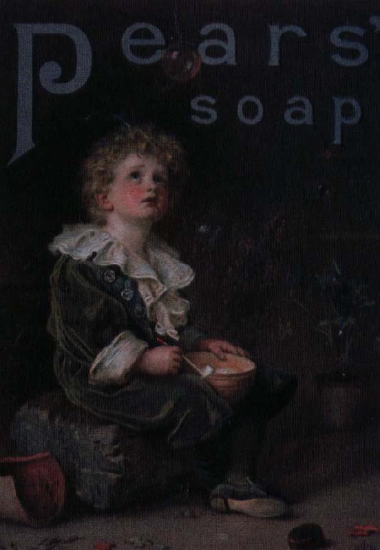 Sir John Everett Millais reklamtavla for pears pears soap med bubblor oil painting image